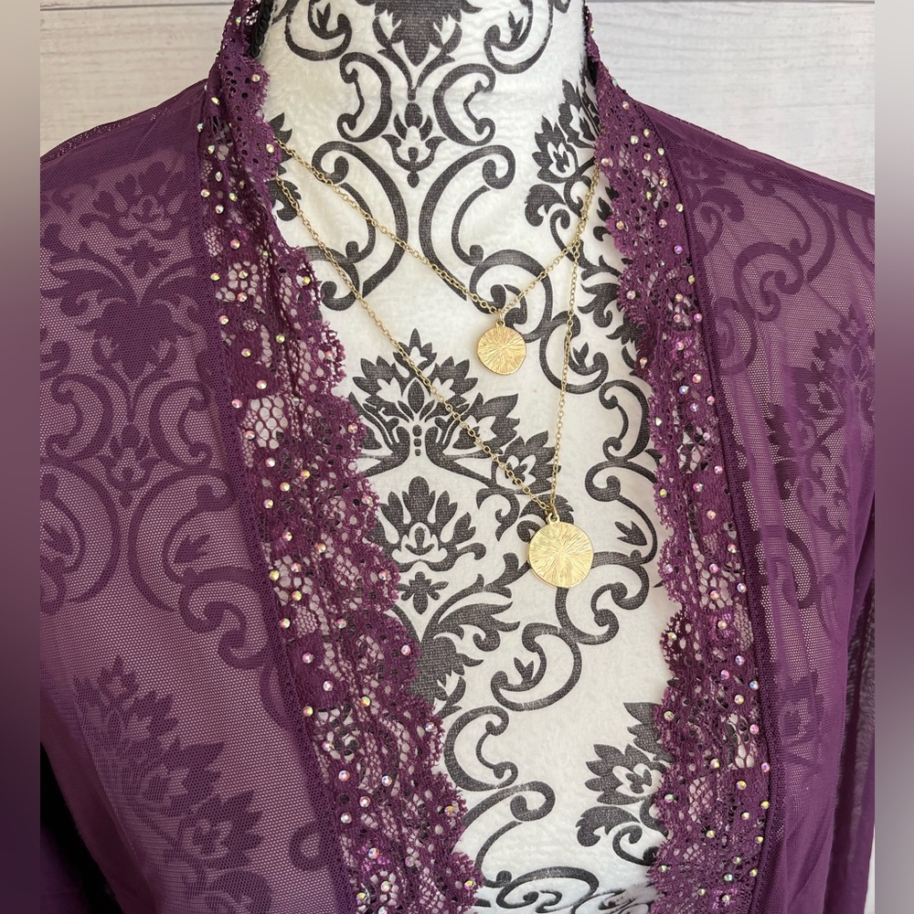 Candyland | NWT Violet Crystal Kimono - Picture 4 of 7